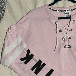 PINK: size S (fits M also), slightly faded